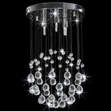Vidaxl ceiling lamp with crystal beads around 3xg9 silver colored