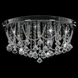 Lampa sufitowa vidaxl z kryształowymi koralikami wokół srebrnego 4xg9