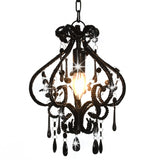 Vidaxl ceiling lamp with beads around E14 Black