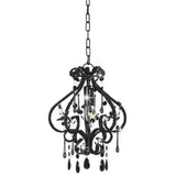 Vidaxl ceiling lamp with beads around E14 Black