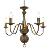 Vidaxl lysekrone 5xe14 Antiques Black