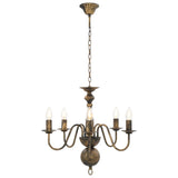 Vidaxl lysekrone 5xe14 Antiques Black