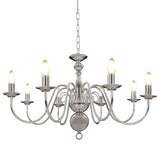 Vidaxl Chandier 8xe14 Silver Colored