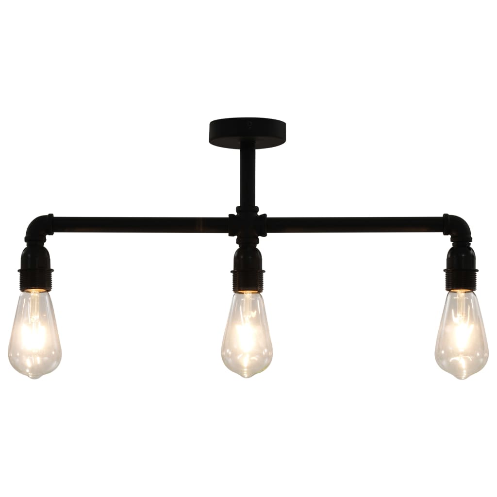 Vidaxl stropní lampa 3xe27 černá