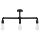 Vidaxl stropní lampa 3xe27 černá