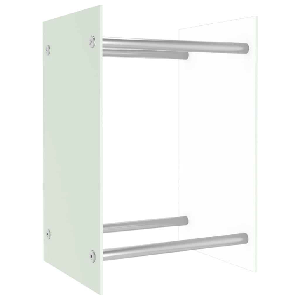 Vidaxl camino 40x35x60 cm di vetro bianco