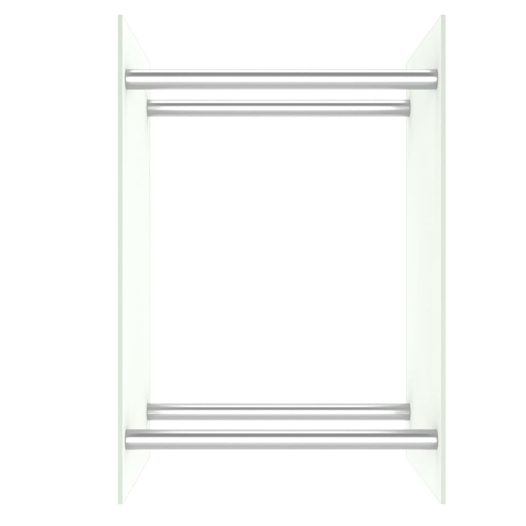 Vidaxl camino 40x35x60 cm di vetro bianco