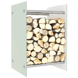 Vidaxl camino 40x35x60 cm di vetro bianco