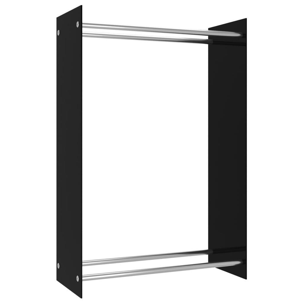 Vidaxl krb 80x35x120 cm skleněná černá