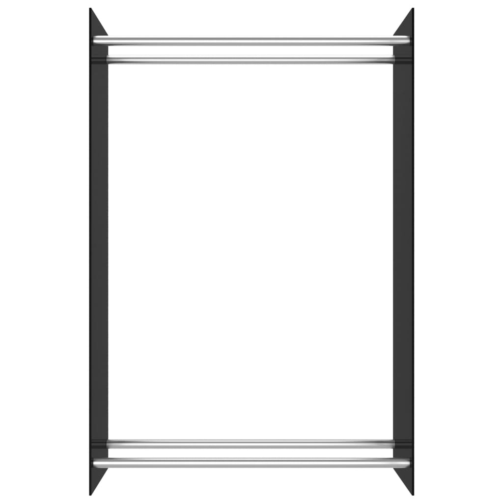 Vidaxl krb 80x35x120 cm skleněná černá