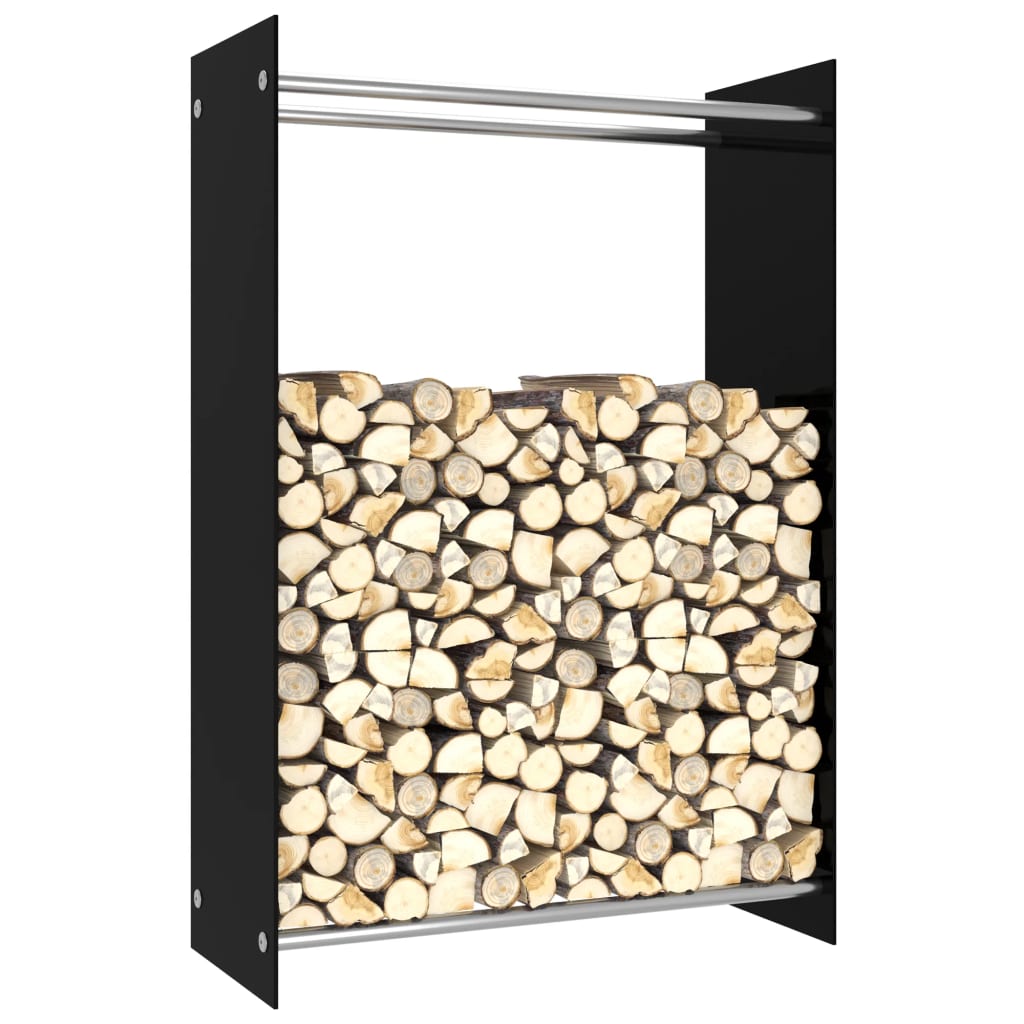 Vidaxl krb 80x35x120 cm skleněná černá