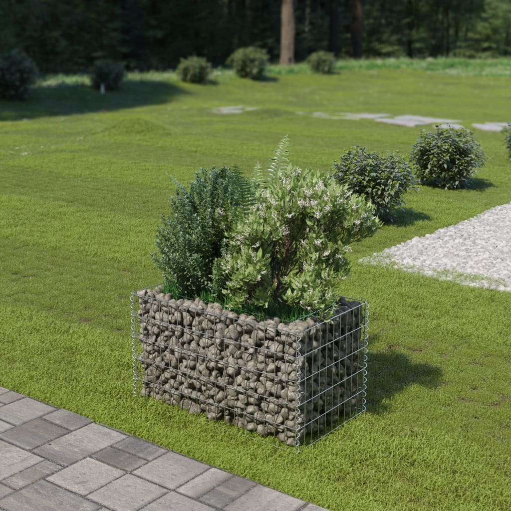 Plánovací krabice Vidaxl Gabion zvedla 90x50x50 cm galvanizovaná ocel