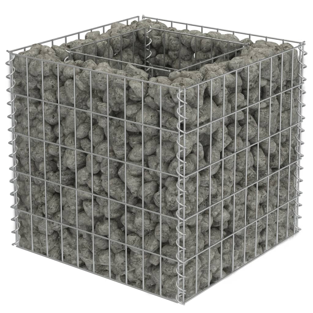 Vidaxl raised gabion planter 50x50x50 cm galvanized steel