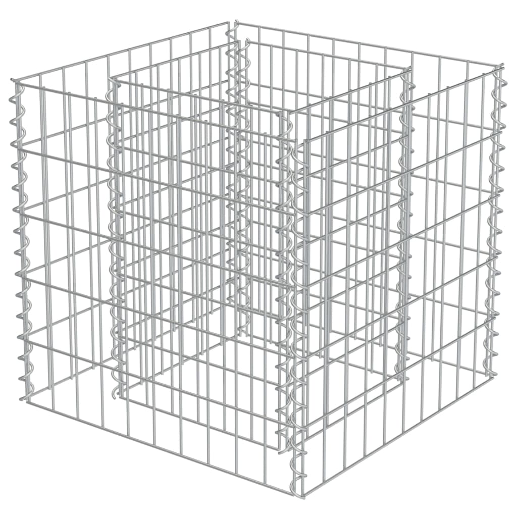 Vidaxl raised gabion planter 50x50x50 cm galvanized steel