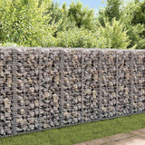 Vidaxl Schanskorf vägg med lock 20x20x100 cm galvaniserat stål