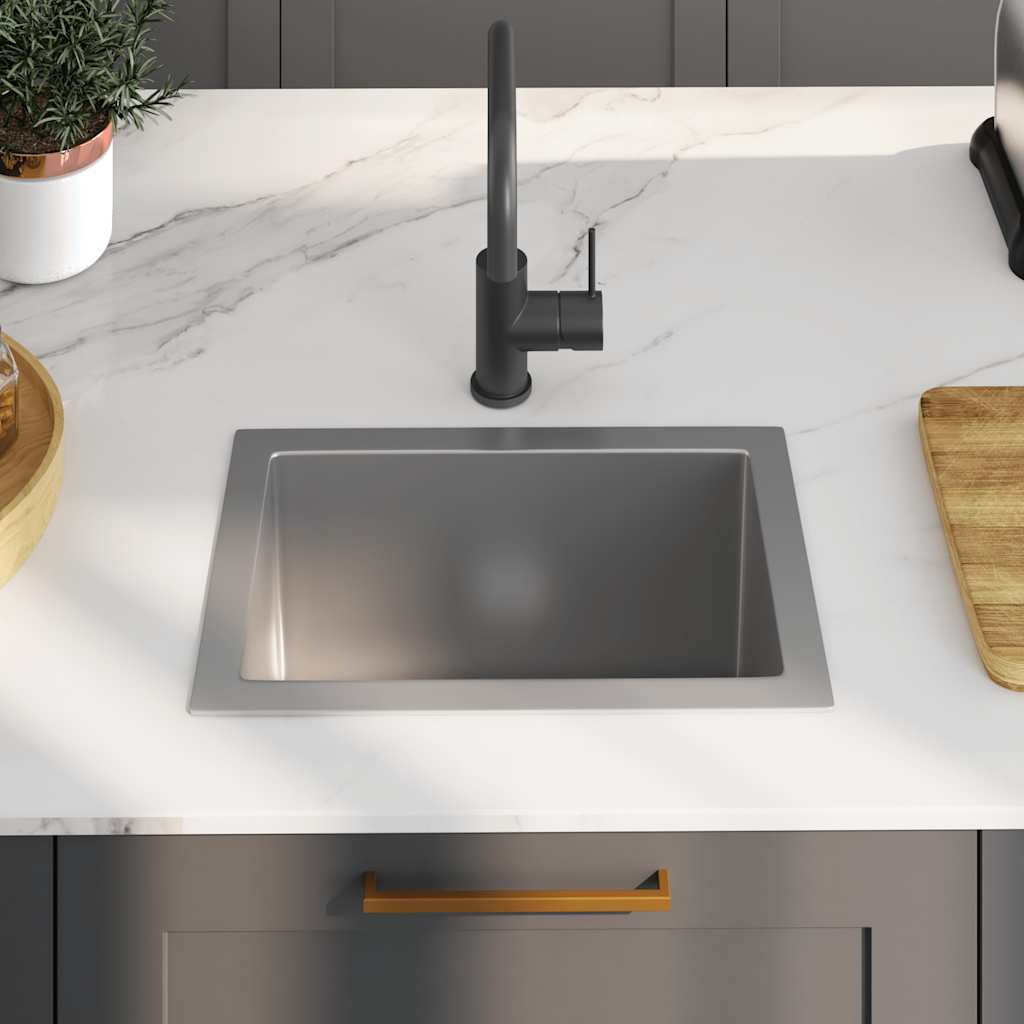 Vidaxl sink handmade stainless steel