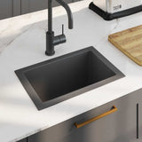 Vidaxl sink handmade stainless steel black