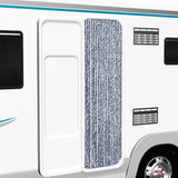 Vidaxl muhasta zavesa 56x185 cm chenille modra, bela in srebrna