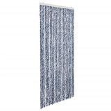 Vidaxl Fly curtain 100x220 cm Chenille blue, white and silver