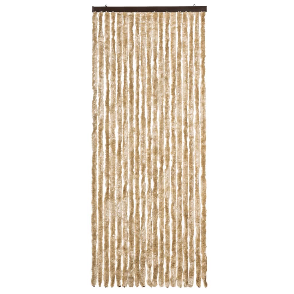 Cortina de mosca vidaxl 56x185 cm chenille bege