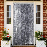 Vidaxl Fly Curtain 90x220 cm Chenille Srebrny kolor