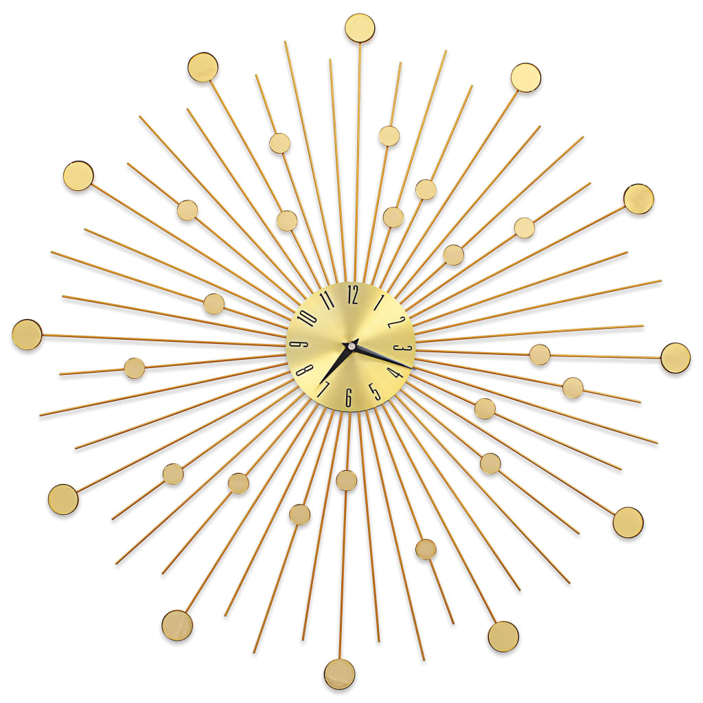 Vidaxl wall clock 70 cm metal gold colored