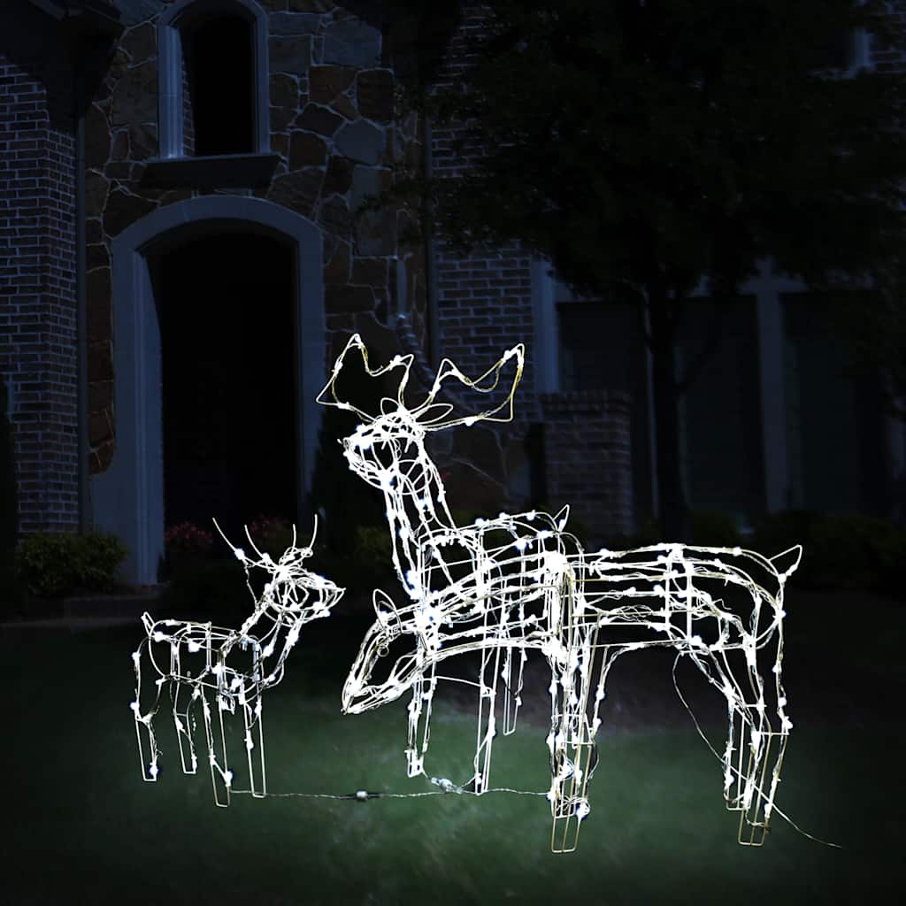 Vidaxl 3 partes de iluminação de natal rendieren 229 LEDs