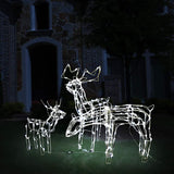 Vidaxl 3 partes de iluminação de natal rendieren 229 LEDs