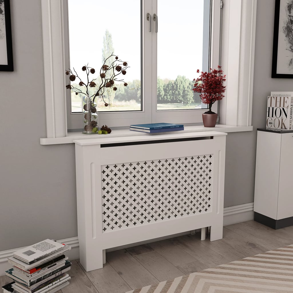 Vidaxl radiator cover 112x19x81.5 cm MDF white