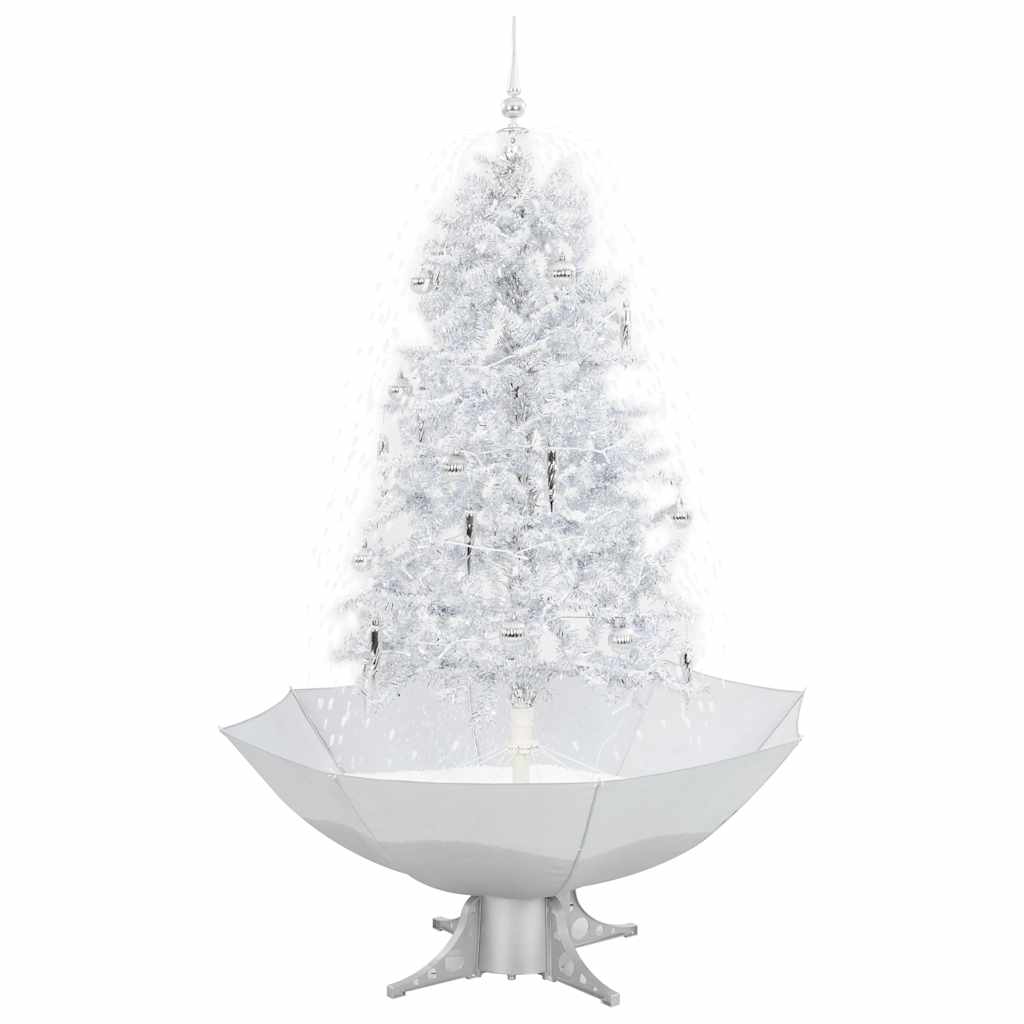 Vidaxl Weihnachtsbaum schneit mit Regenschirme 170 cm Weiß