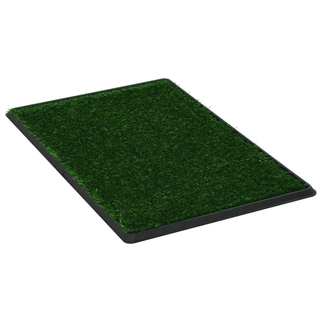 VidaXL Pet toilets 2 sts with container and artificial grass 76x51x3 cm green