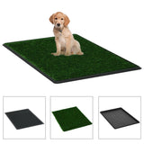 VidaXL Pet toilets 2 sts with container and artificial grass 76x51x3 cm green