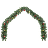 Vidaxl Christmas Garland decorada com bolas de Natal 5 m