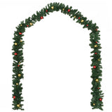 Vidaxl Christmas garlands 4 sts with Christmas balls 270 cm PVC Green
