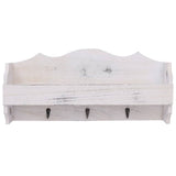 Rack de manteau mural vidaxl 50x10x23 cm Blanc
