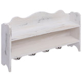 VidaXL wall coat rack 50x10x30 cm wood white