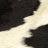 Vidaxl rug 150x170 cm real beef skin black and white