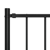 Vidaxl Hek -panel med stolper 1,7x0,75 m pulver -belagt stål sort sort
