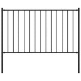 Vidaxl Hek -panel med stolper 1,7x1,25 m pulver -belagt stål sort sort