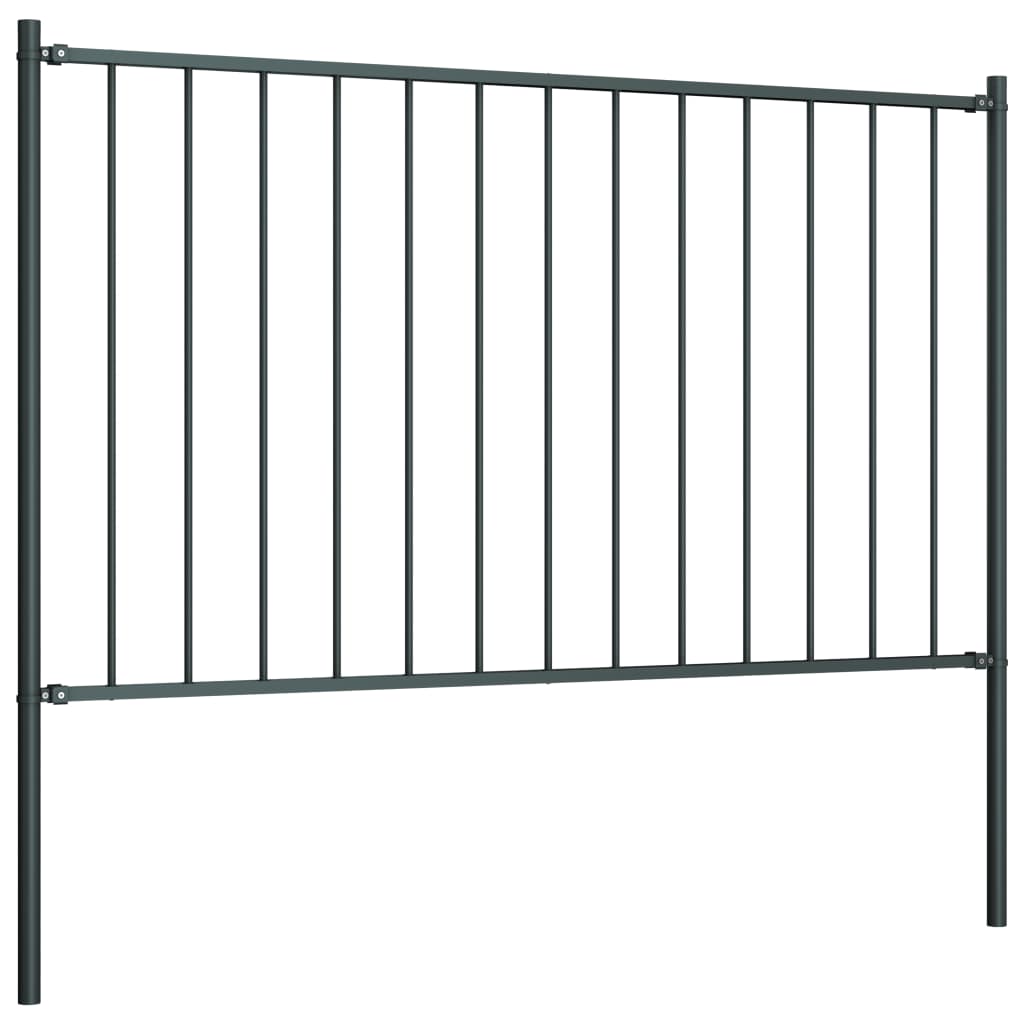 Panel HEK Vidaxl z słupkami 1,7x1,25 m stalowej antracytu z proszkiem