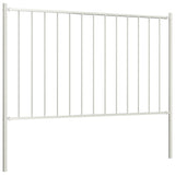 Panel HEK vidaxl z słupkami 1,7x0,75 m stalowej białej