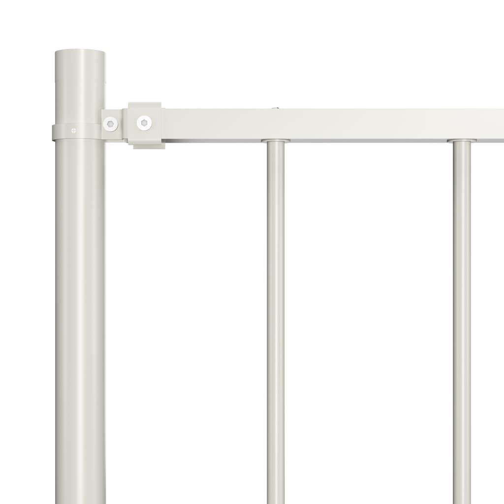 Panel HEK vidaxl z słupkami 1,7x0,75 m stalowej białej