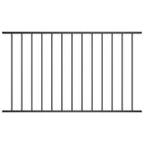 Vidaxl staketpanelpulver -belagt stål 1,7x0,75 m svart