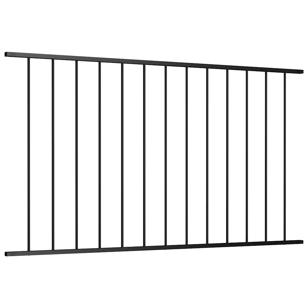 Vidaxl fence panel powder -coated steel 1.7x1 m black
