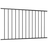 Vidaxl fence panel powder -coated steel 1.7x1 m black