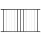 Vidaxl Hek -panel 1,7x1,25 m pulver -coated stål sort
