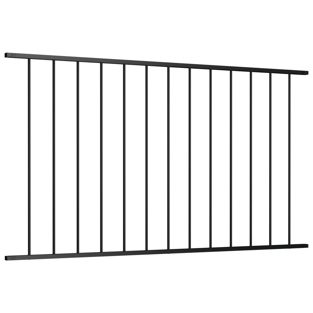 Vidaxl Hek -panel 1,7x1,25 m pulver -coated stål sort