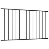 Vidaxl Hek -panel 1,7x1,25 m pulver -coated stål sort