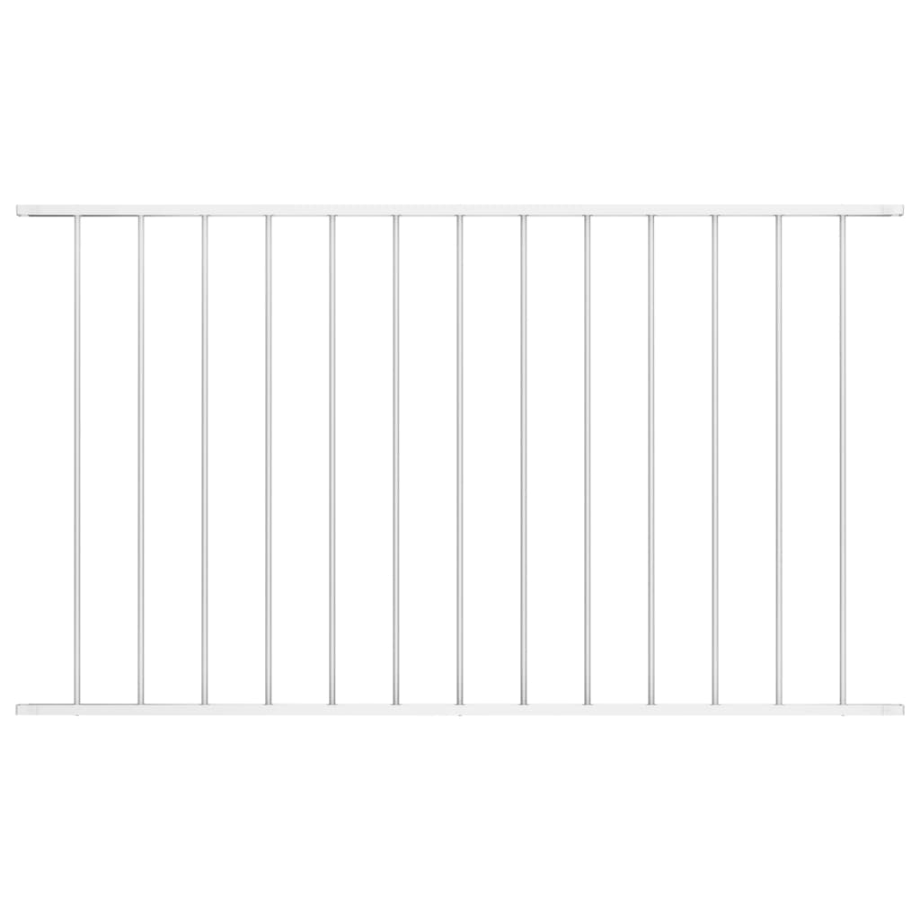 Vidaxl Hek -panel 1,7x1 m pulver -coated stål hvidt