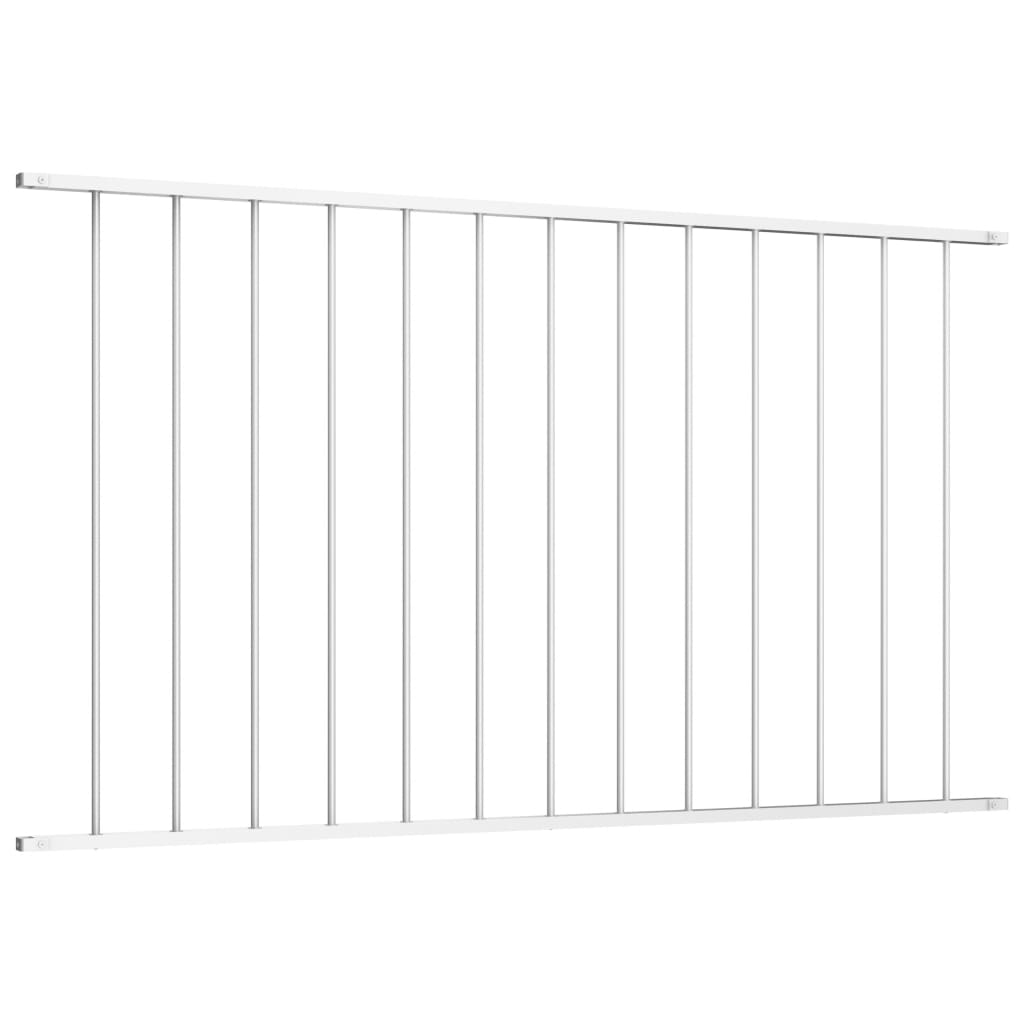 Vidaxl Hek -panel 1,7x1 m pulver -coated stål hvidt